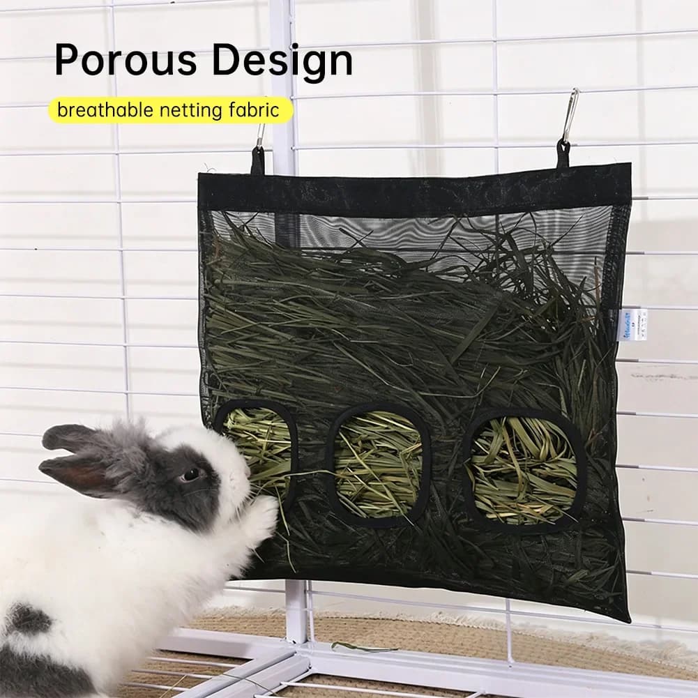 Transparent Hanging Hay Feeder Pouch