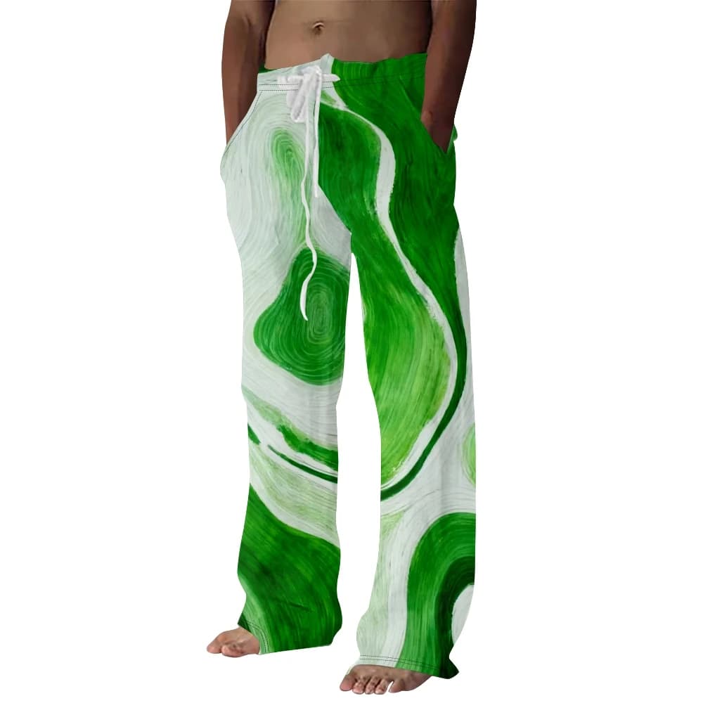 Men's Tie-Dye Wide Leg Lounge Pants