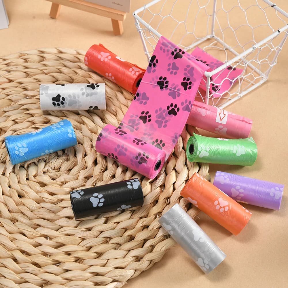 Paw Print Dog Poop Bags