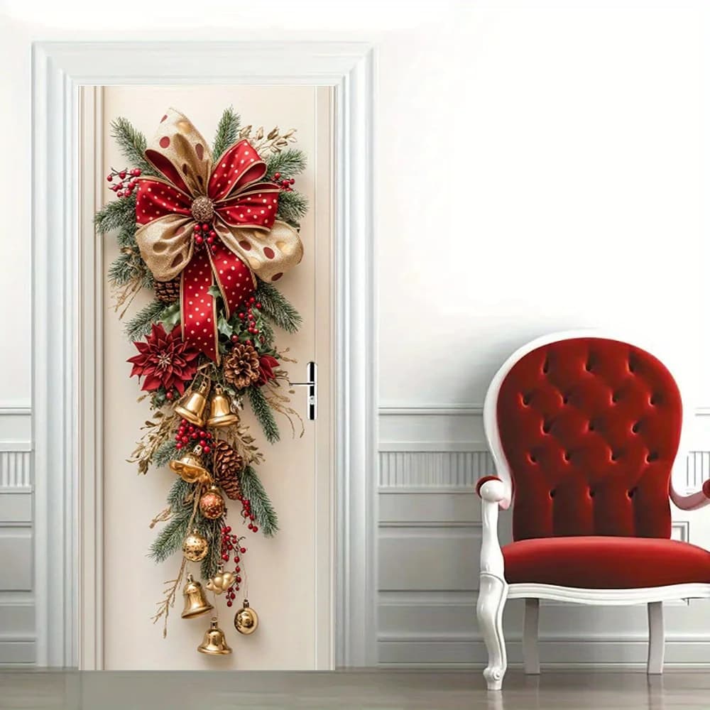 Red Bells and Green Leaves Hanging Wall Decoration