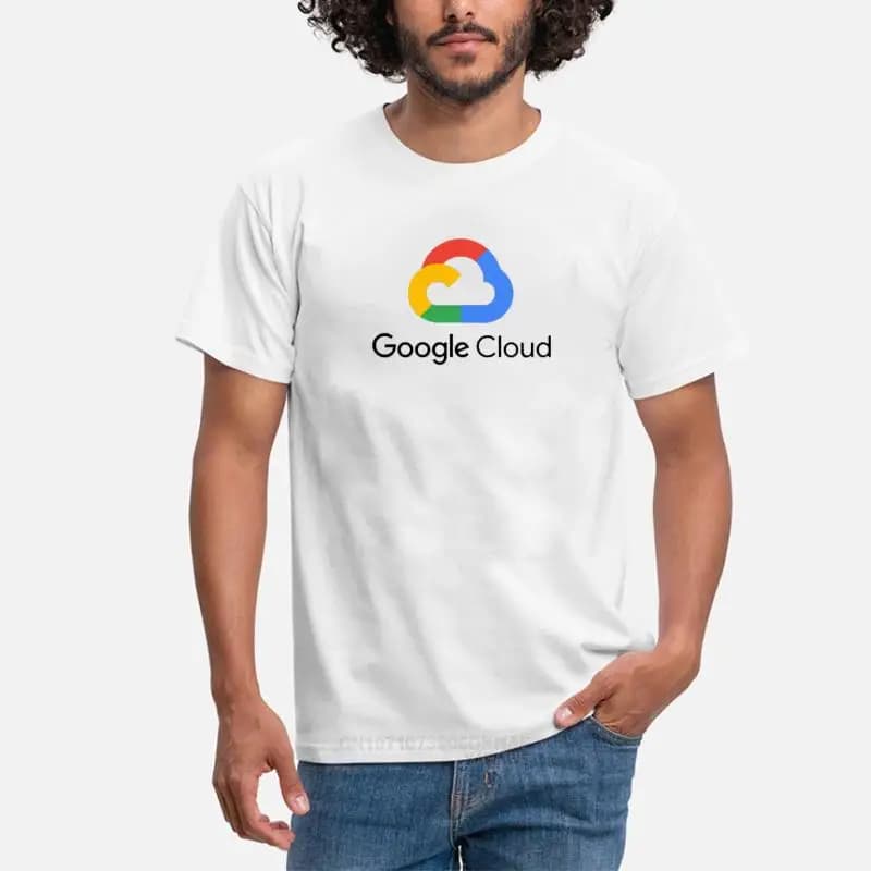 Men Clothing Google Cloud T Shirt Staff Gift Man Frontend Backend Geek Hacker Programmer Fabric Boyfriend Husband Dad Groom Tops