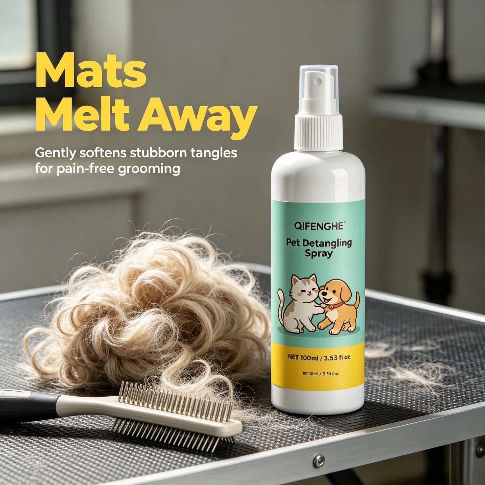 Pet Detangling Spray for Dogs and Cats