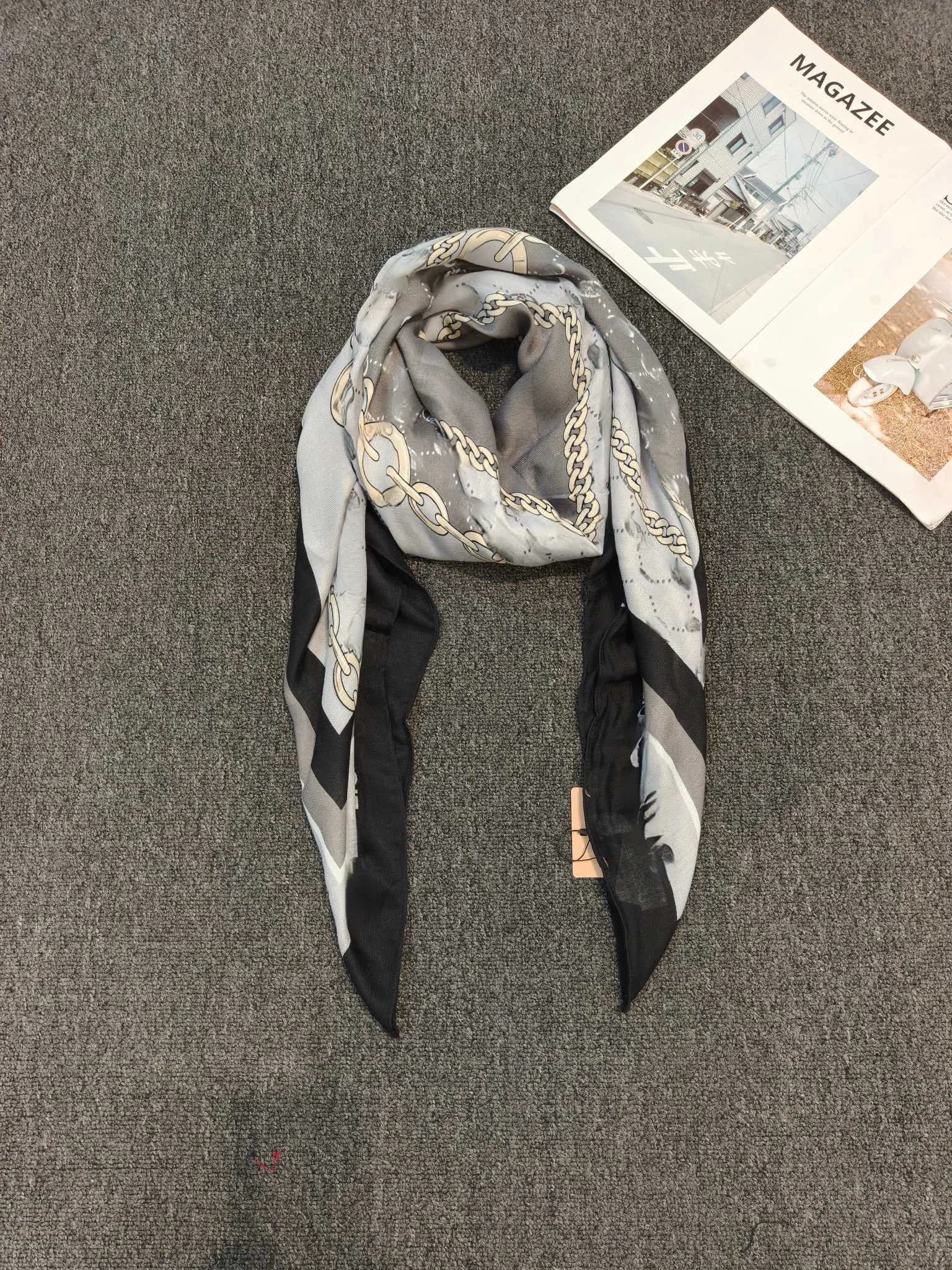 European, American, Italian original scarf with printed temperament, versatile shawl, sun shading, warm and soft new style 11