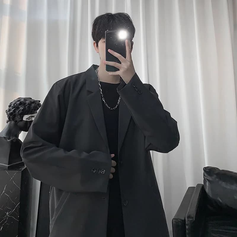 Men's Casual Solid Blazer Long Sleeve