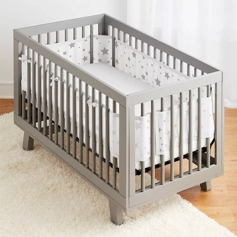 Four Seasons Breathable Infant Bedding Bumpers Newborn Baby Room Decor Cot Bed Around Protector Crib Bumper Liner