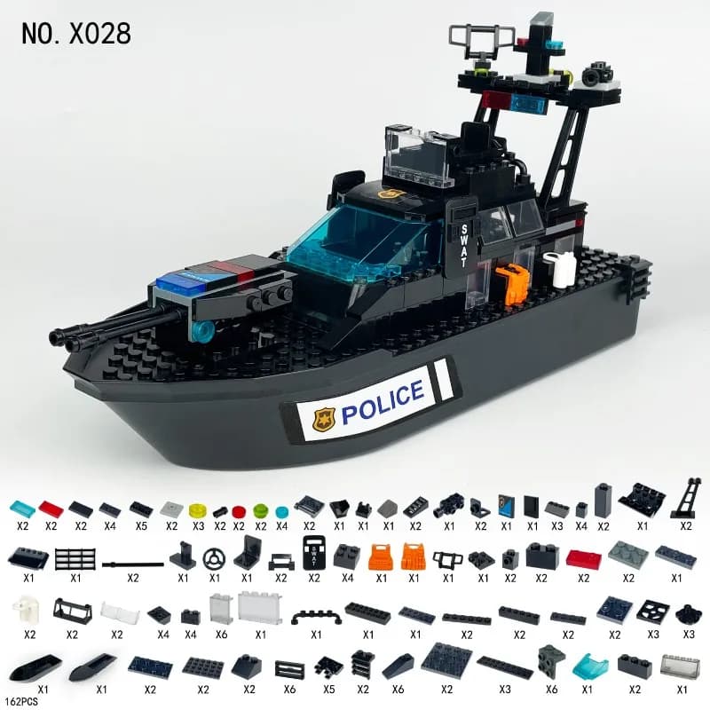 Building Block Boat Toys Set