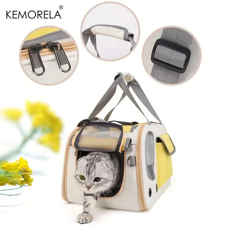 1Pcs Portable Pet Carrier Cat Bag For Cats And Dogs Ideal For Travel And Outdoor Activities Suitable For Cats And Small Dogs