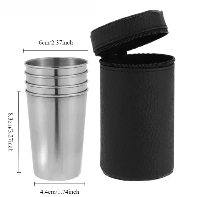 Stainless Steel Travel Cup Set 4-Piece