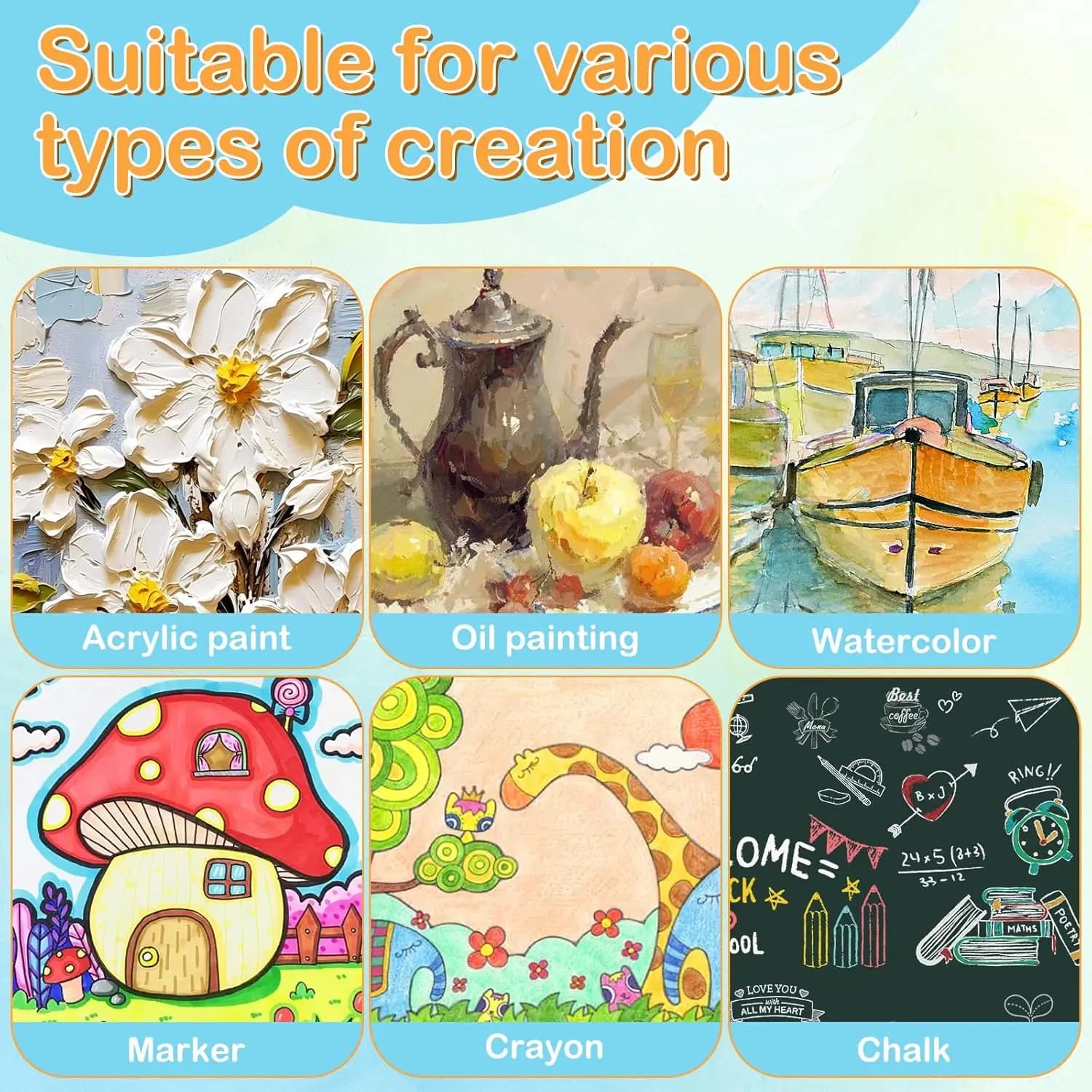 Canvas Board Painting Set