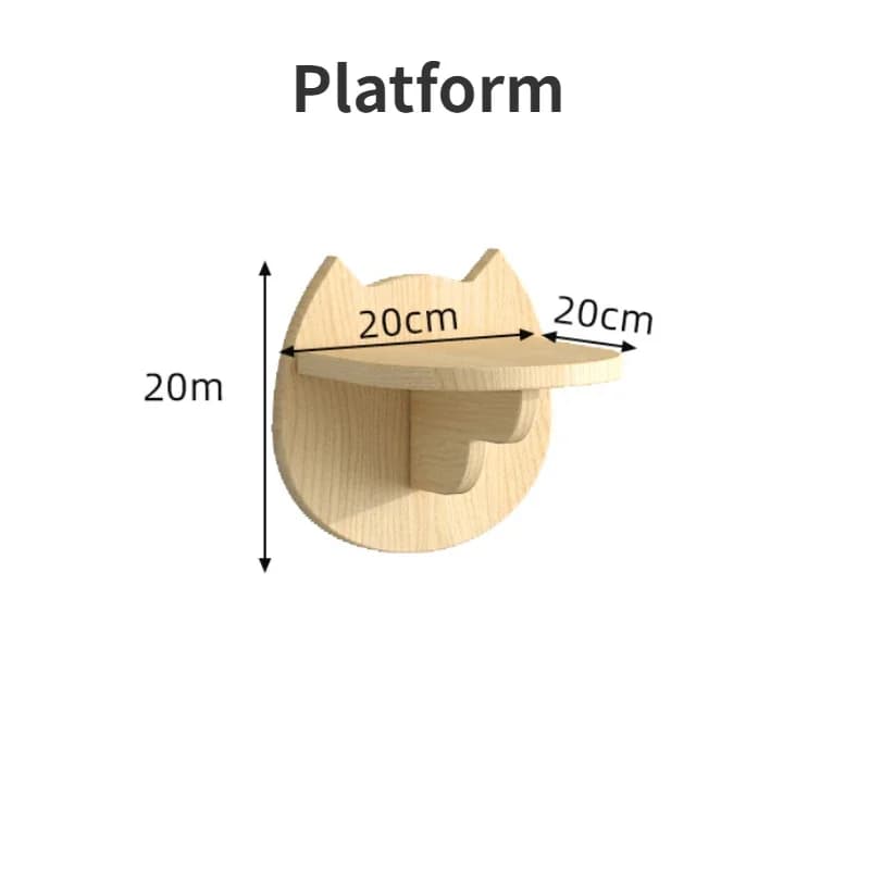 Wooden Wall Climbing Set for Cats