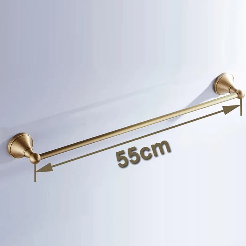 Luxury Solid Brass Bathroom Accessories Set: Towel Bar, Paper Holder, Towel Ring, Robe Hook - Complete Modern Bathroom Set