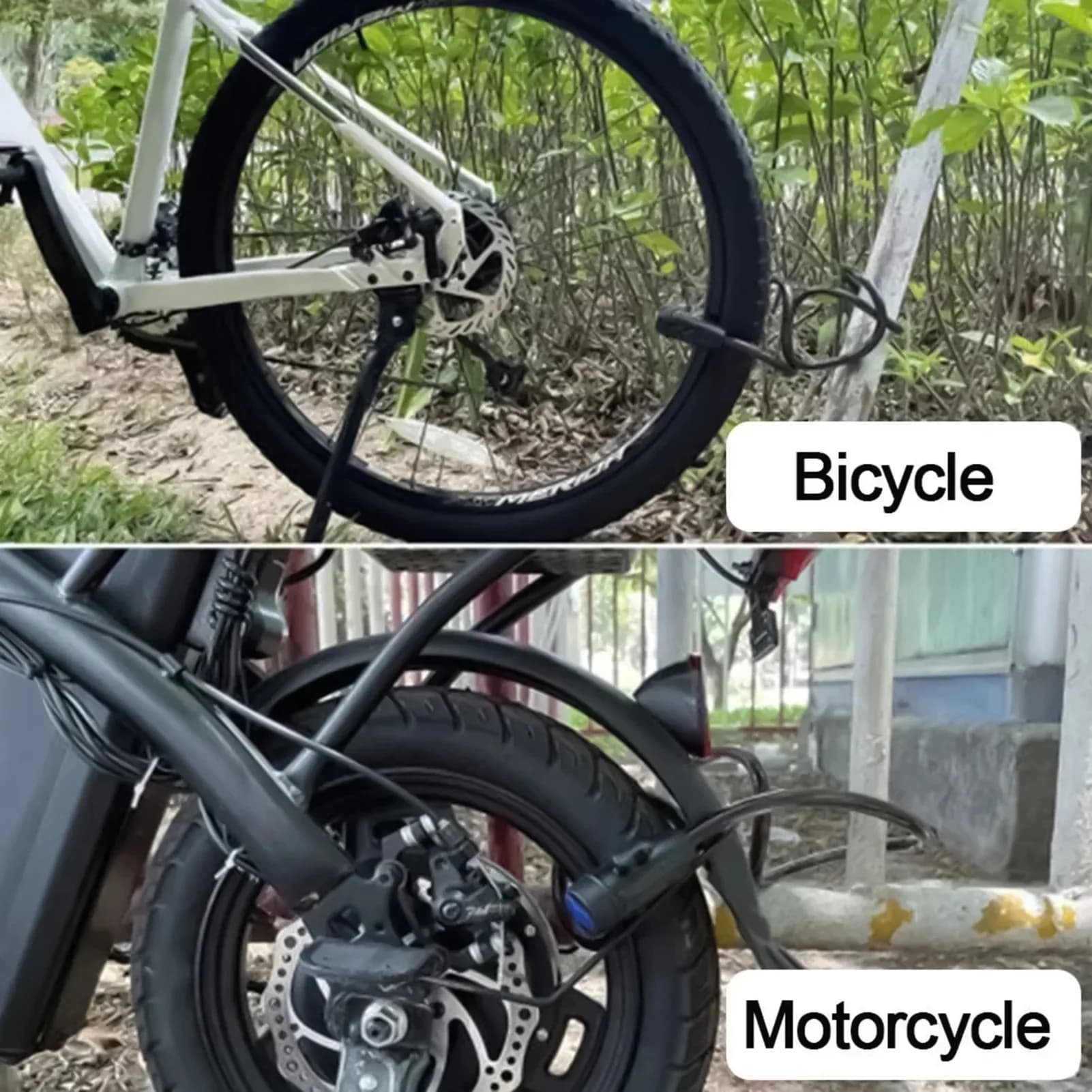 Steel Cable Bicycle Lock with Keys