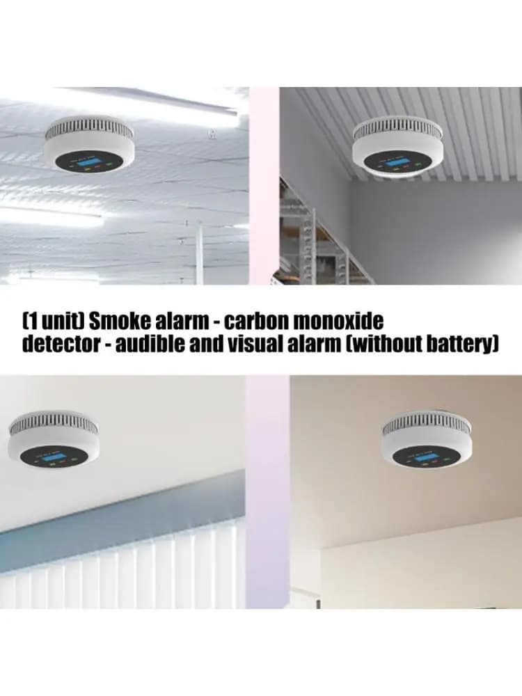 Ceiling Mount Carbon Monoxide Detector with Light Alert