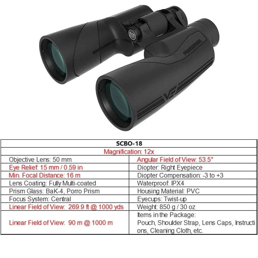 Vector Optics 12X50 Professional Hunting Binoculars