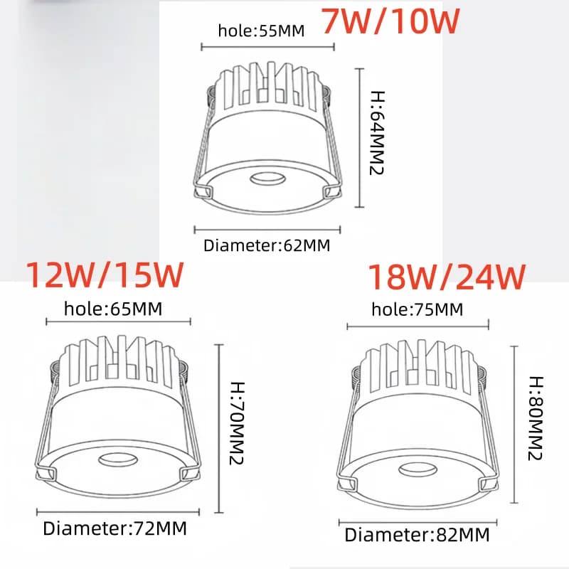 LED embedded household small-hole light-emitting cross-light beam spot lamp anti-glare non-centralized lamp