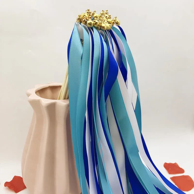 Ribbon Fairy Wands with Silver Bells