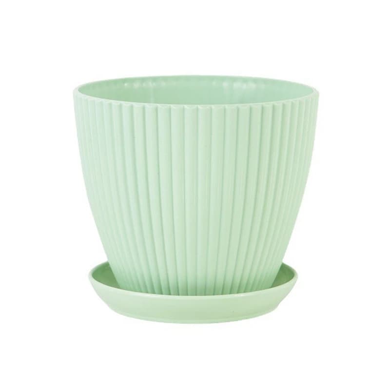Plastic Indoor Planter Pot with Tray