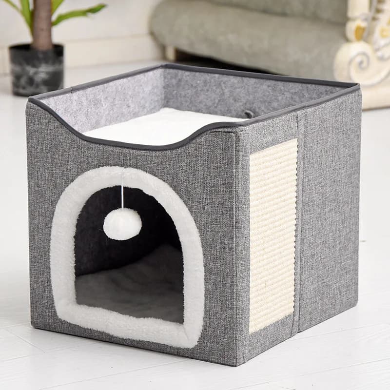 Cat's nest is warm in winter, removable and washable, fully enclosed and easy to clean, large and foldable, suitable for all sea