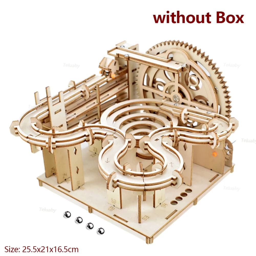 3D Wooden Marble Run Puzzle Kit