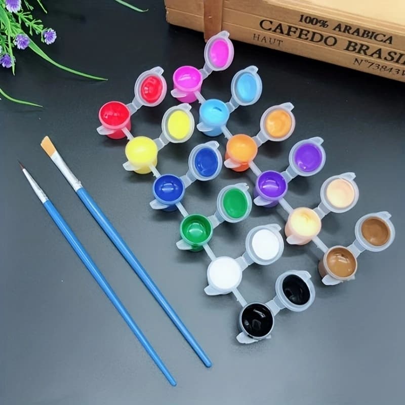Acrylic Pigment Set With 12 Colors