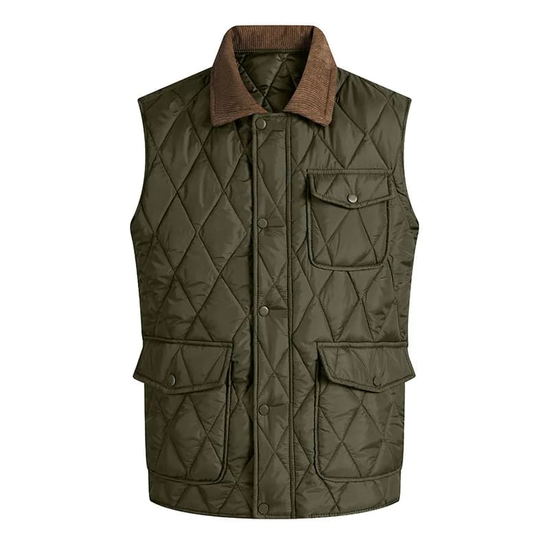 Men's Sleeveless Cotton-Padded Vest