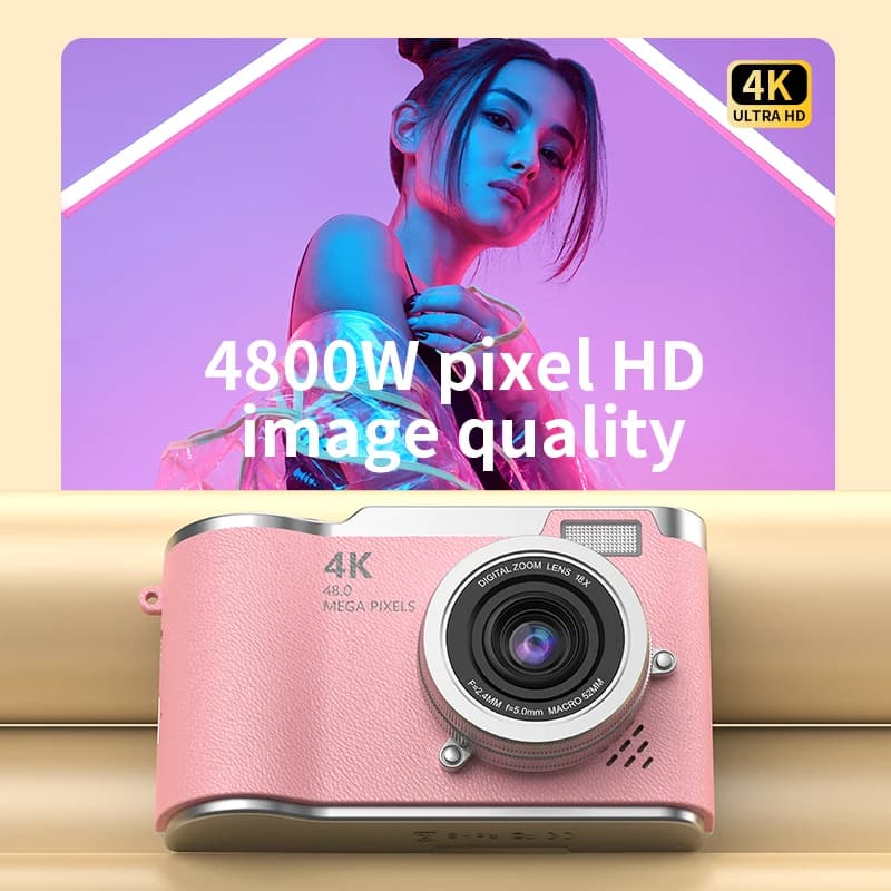 4K Digital Camera with 48MP and Flip Screen