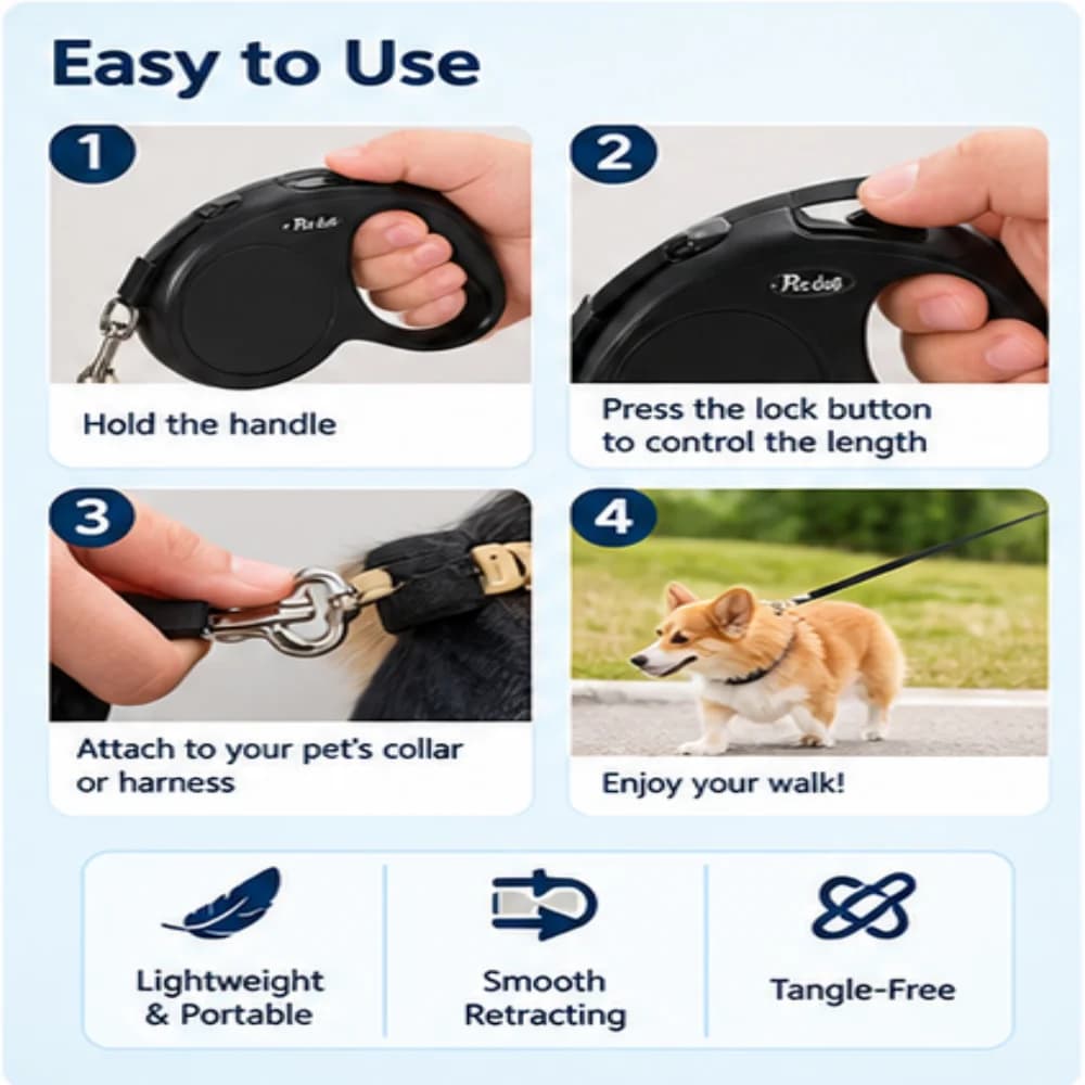 Automatic Retractable Dog Leash
