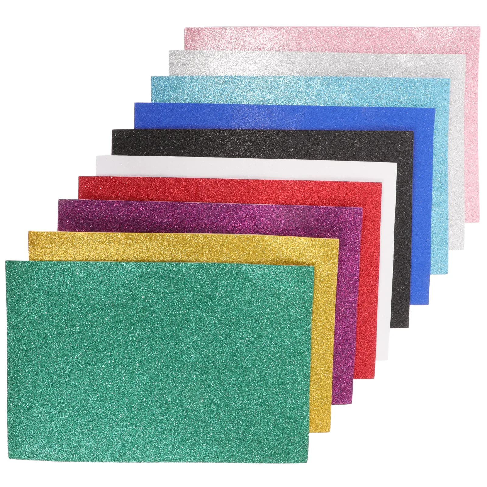 Glitter Foam Sheet Set A4 Assorted Colors