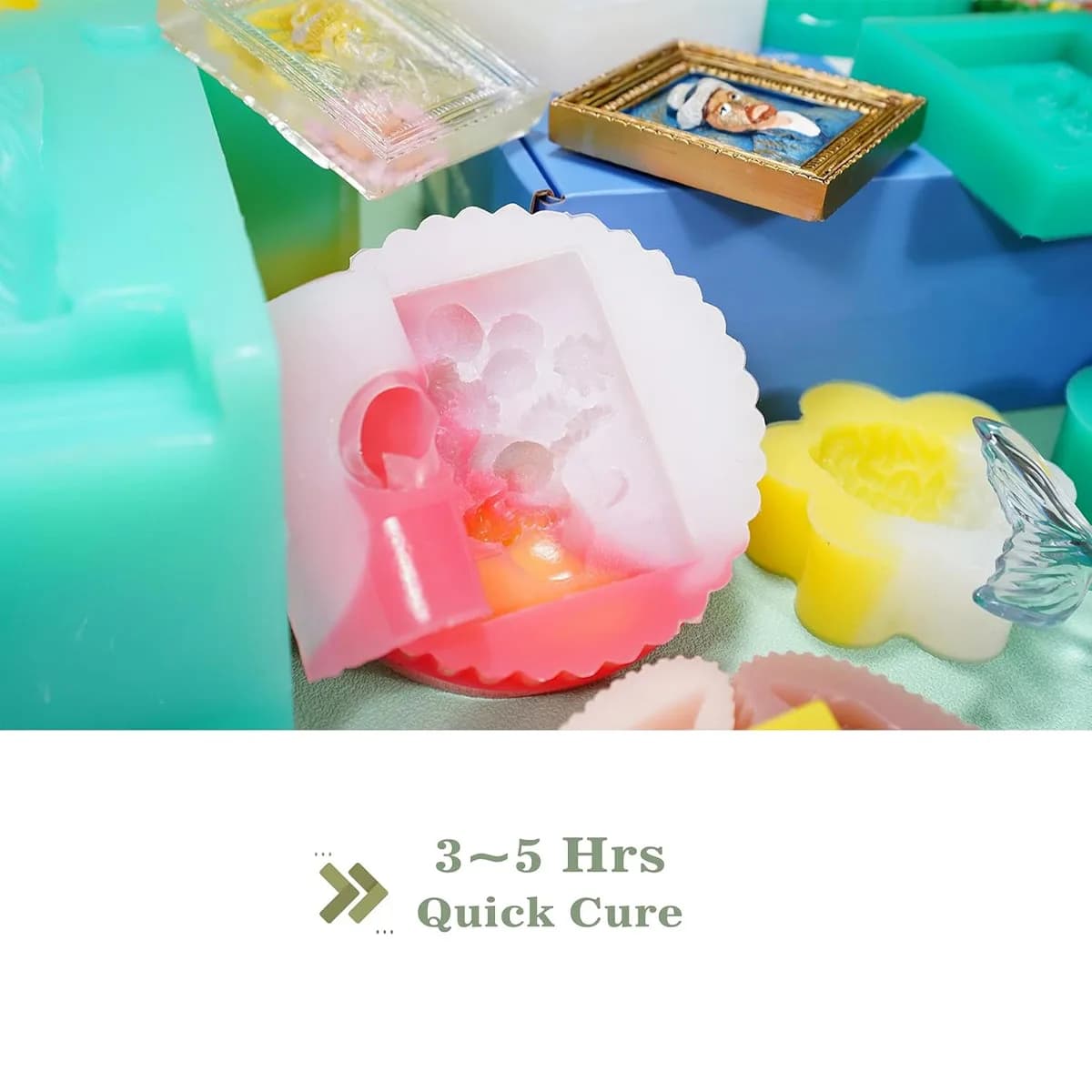 Silicone Mold Making Kit, 38.8OZ Super Elastic Liquid Silicone for Mold Making, 3-Hour Fast-Curing Silicone for Casting Molds