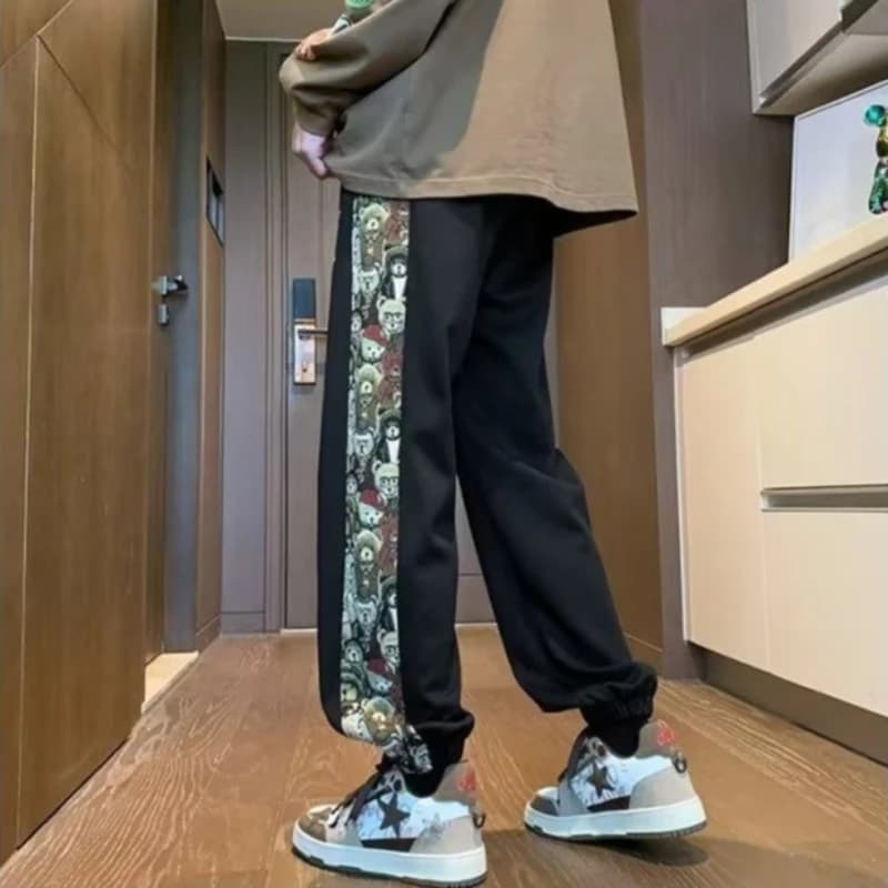 Men's Oversized Patchwork Joggers