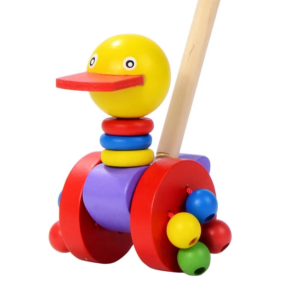 Wooden Push-Along Duck Toy