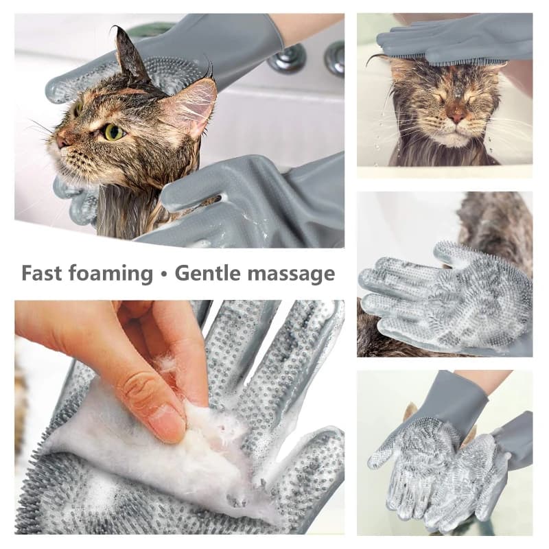 Silicone Pet Grooming Gloves