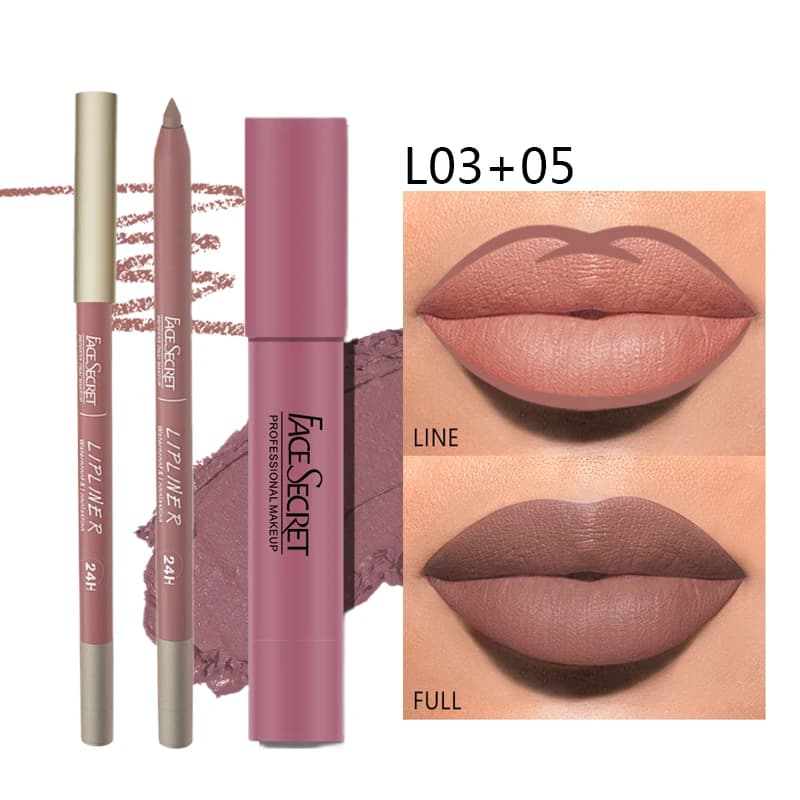 Matte Lipliner and Lipstick Set