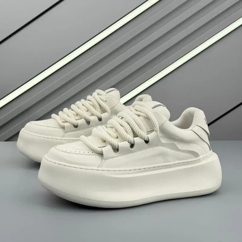 Sneakers Casual Men Original Designer Easy Matching Board Shoes Fashion Leather Breathable Height Increased Platform Sport Shoes