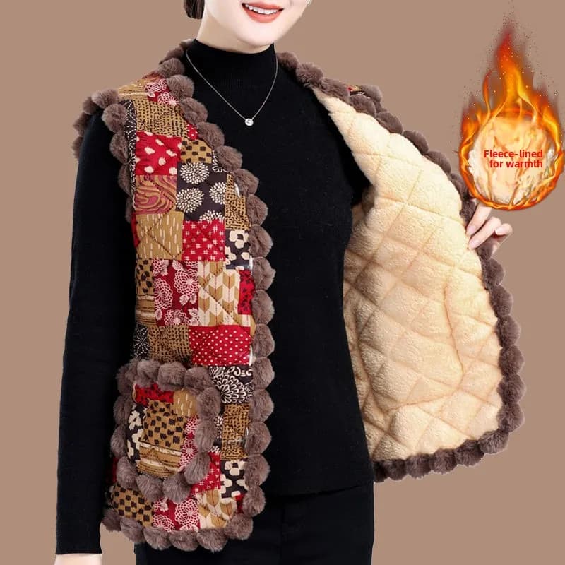 Thermal Fleece Check Vest