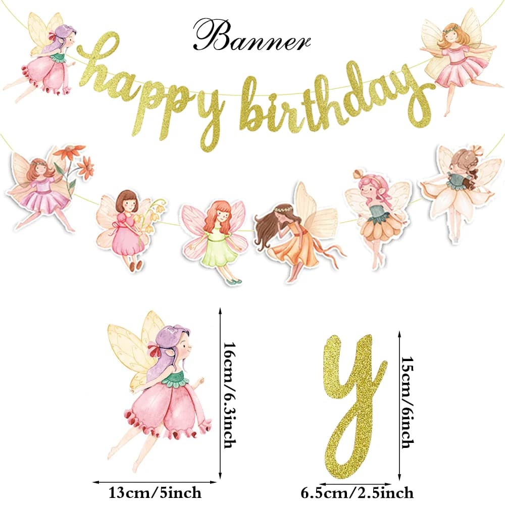 Fairy First Birthday Party Decorations Set