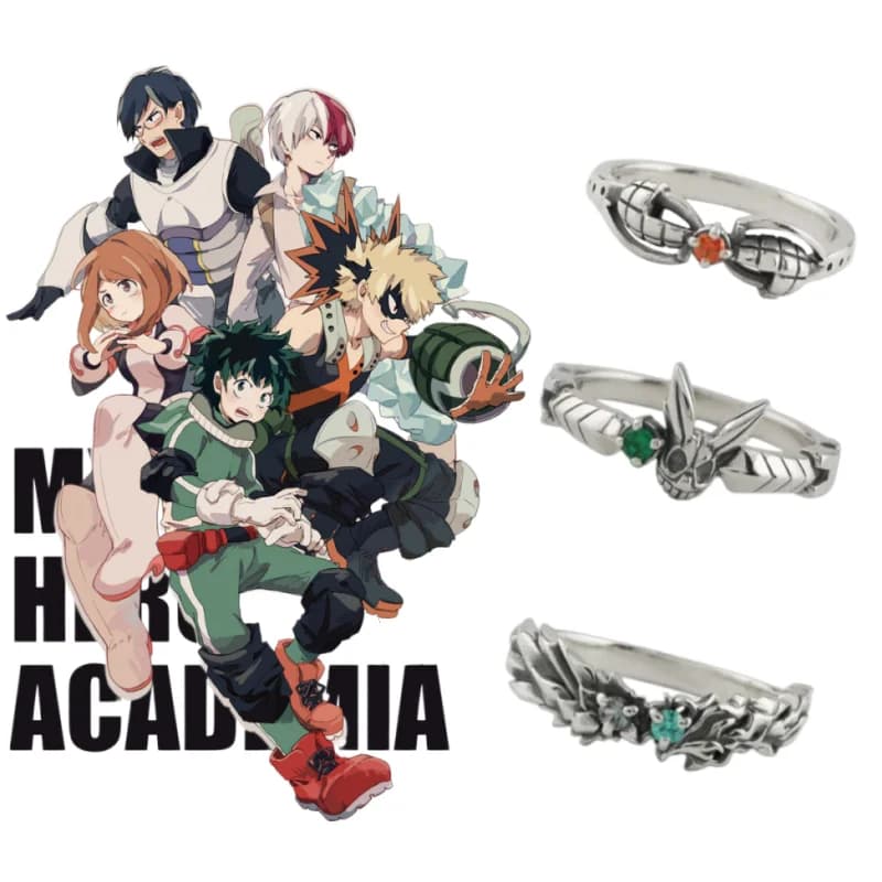 2026 My Hero Academia Bakugou Katsuki Kirishima Eijiro Shoto Todoroki Ring Cartoon Fashion Accessories Anime Peripherals Gifts