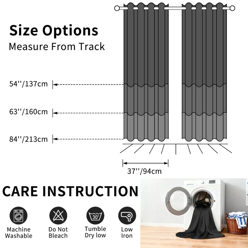 Blackout Curtains Eyelet Thermal Insulated