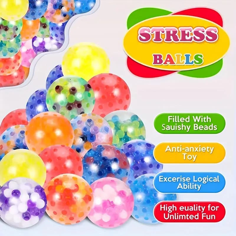 Bulk Colorful Stress Balls Squeeze Toys