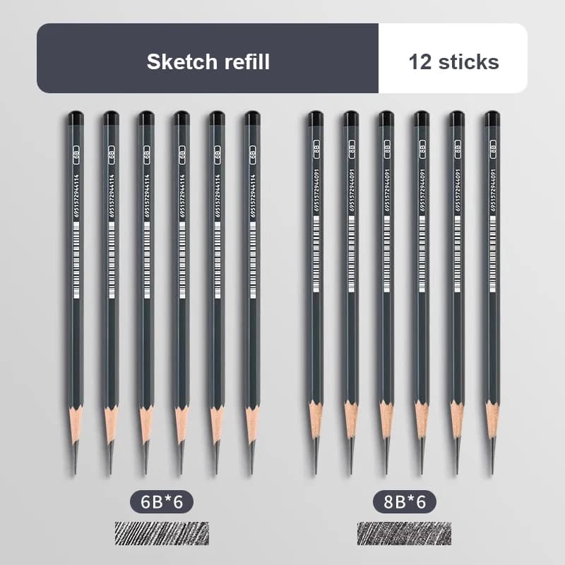 12Pcs 6B 8B