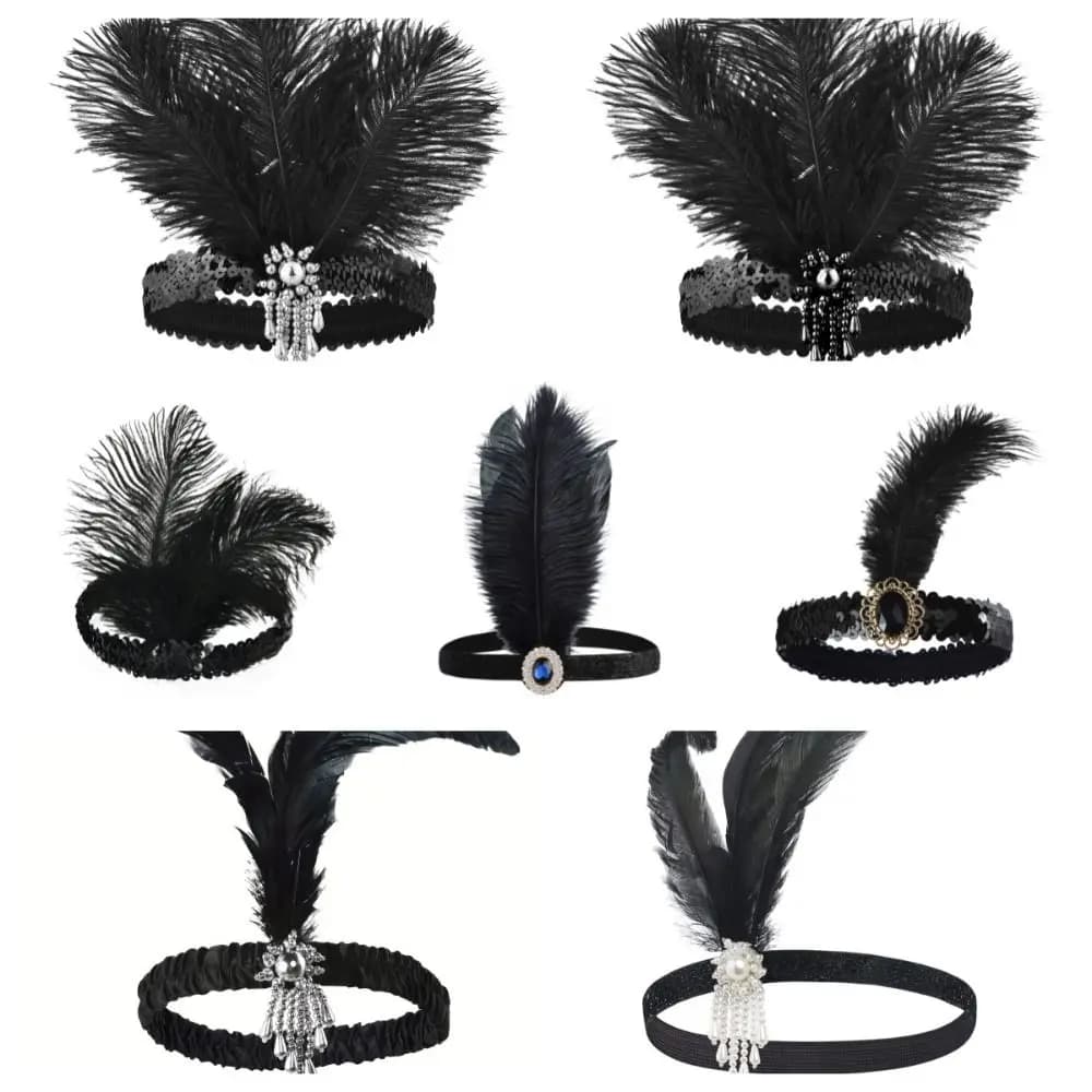 Rhinestone Feather Headband