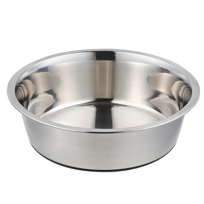 Stainless Steel Pet Bowl with Silicone Base