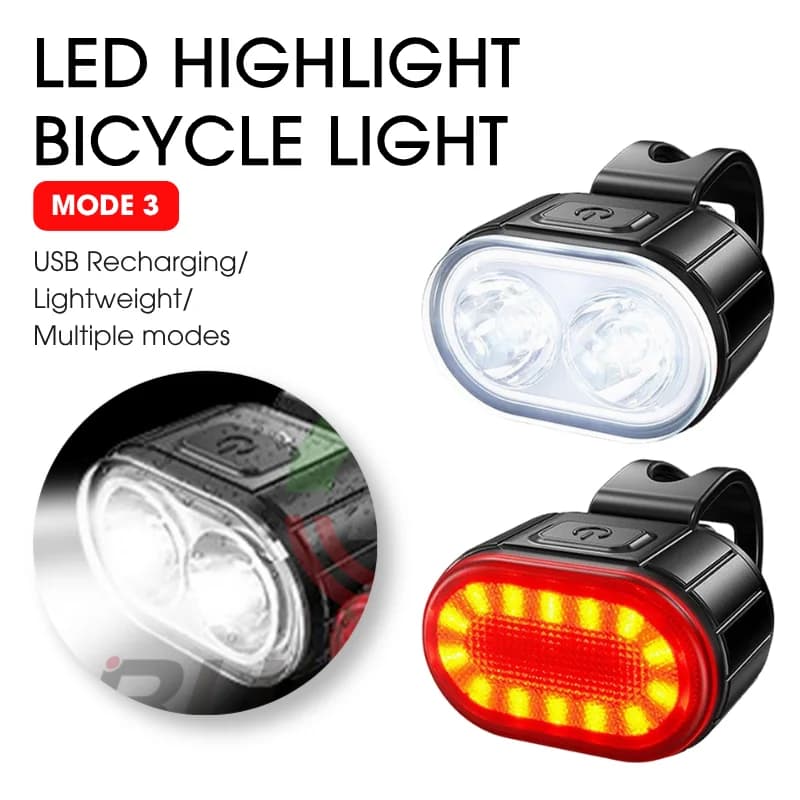 LED Bicycle Light Set Front and Rear