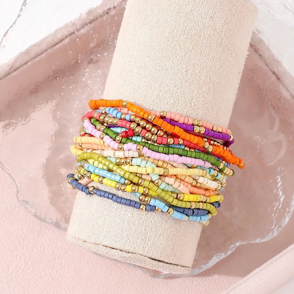 Colorful Beaded Bracelet Set