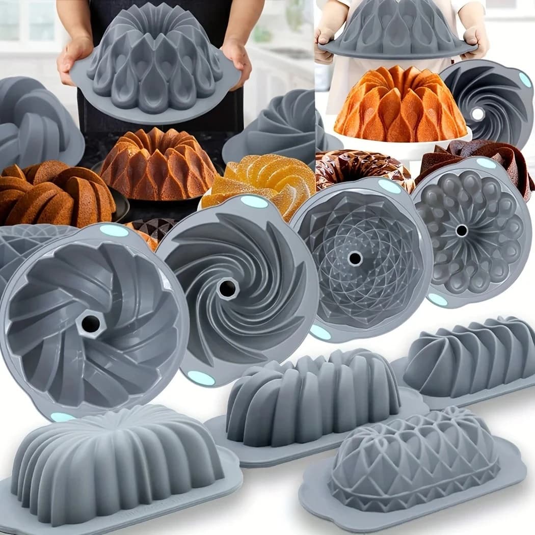 Silicone Bakeware Set with Assorted Cake Molds