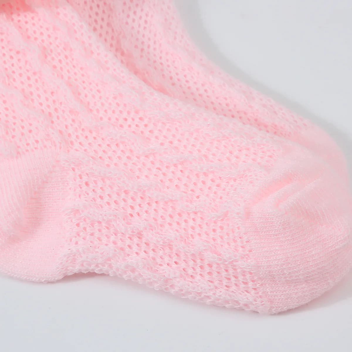 Newborn Bowknot Headband and Hollow Knit Socks Set