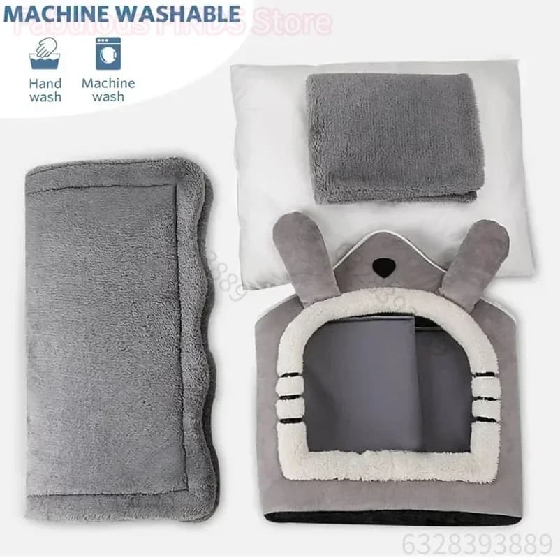 Indoor Warm Dog House Soft Pet Bed Tent