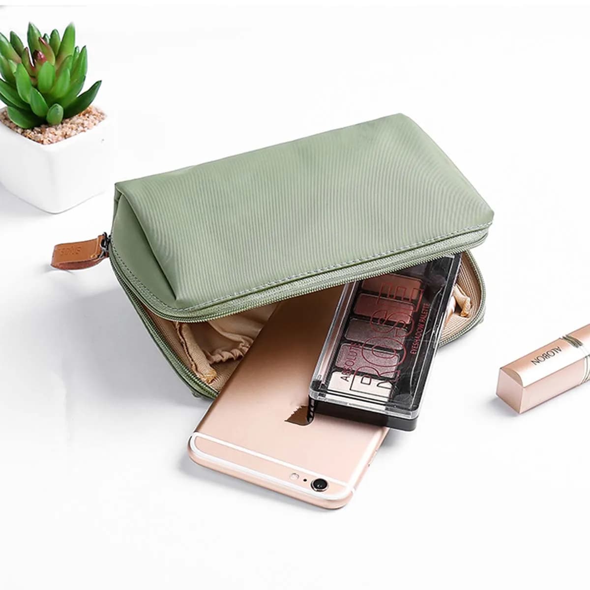 Toiletry Makeup Bag Simple Solid Color Cosmetic Bag for Women Pouch Toiletry Bag Waterproof Make Up Purses Case Hot Drop-shippin