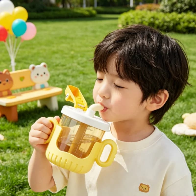 Cartoon Crocodile Sippy Cup with Handle