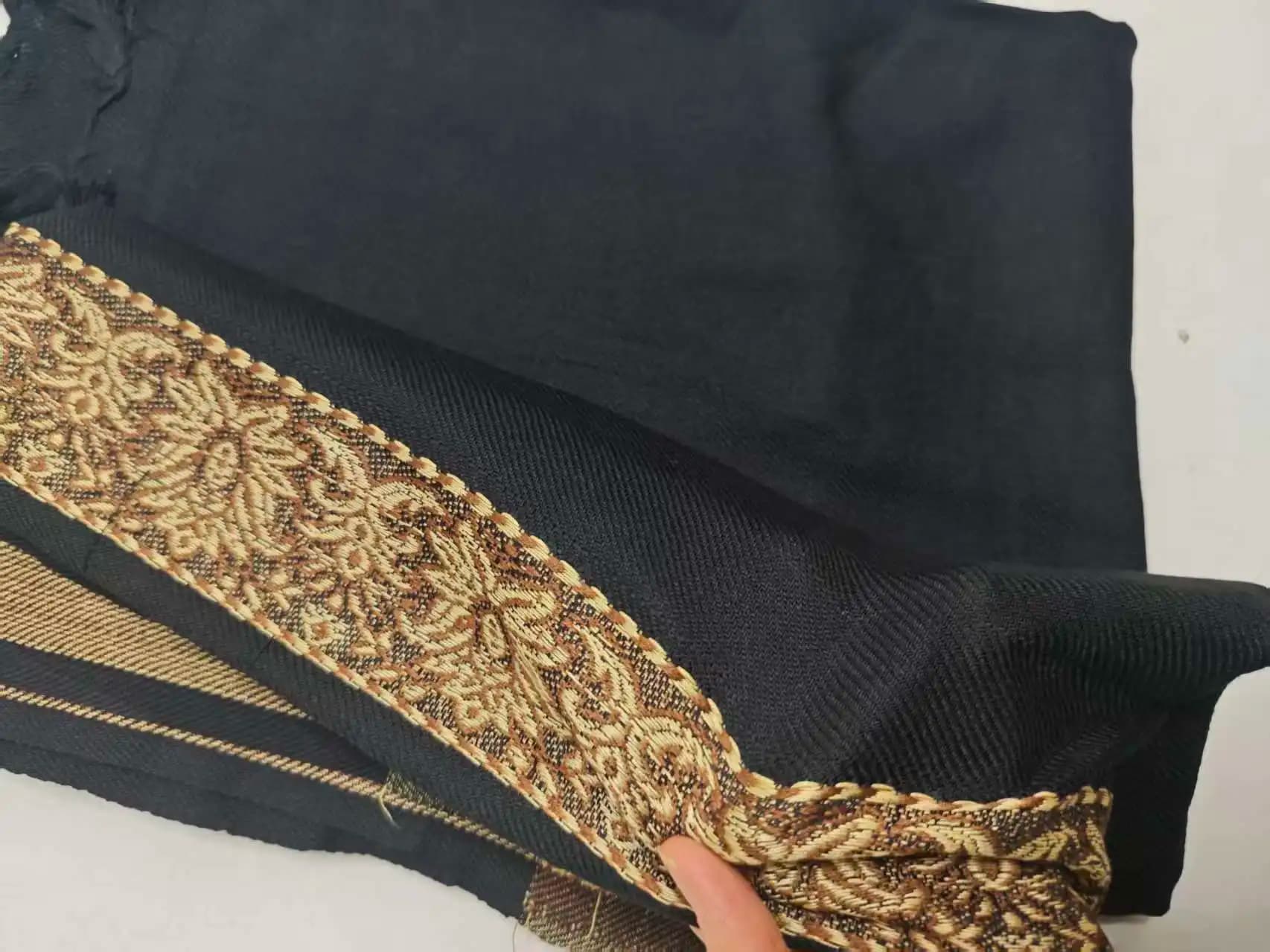 Muslim Black Scarf for Men Elegant Wrap Turkey Dubai Headscarf Ourdoor Islamic Eid Prayer Headwraps Summer Headband